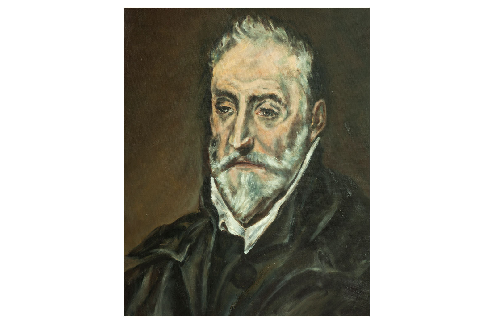 Copie El Greco, Portrait d'Antonio de Covarrubias